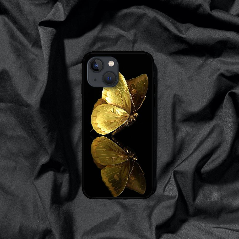 Luxurious Gold Art Apple Phone Case Cover Coque For Iphone Xiaomi Mi Samsung Galaxy Redmi Note A S 11 12 13 14 15 22 23 24 5G Pro Plus Max Fe Ultra