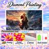 One Piece 5D DIY Diamond Painting Custom Name Text, Full Drill Rhinestone Mosaic Art Home Gift