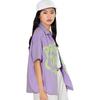 Li Ning Summer Party Graffiti Tie-Dye Letter Print Casual Shirt Women Shirts Multicolor ASHS888-2