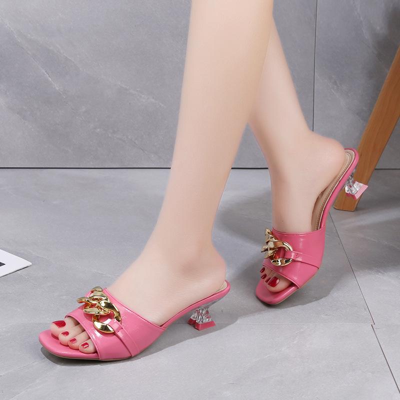 2025 Women's Fashion Fairy-Style Thin-Heeled Toe-Revealing Mid-Heel Sandals
