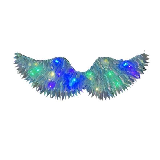 Kids Angel Wings Costume Prop Lighting Up Feather Wings Lightweight Fairy Wings for Cosplay Christmas Pageant And Stage Performance
