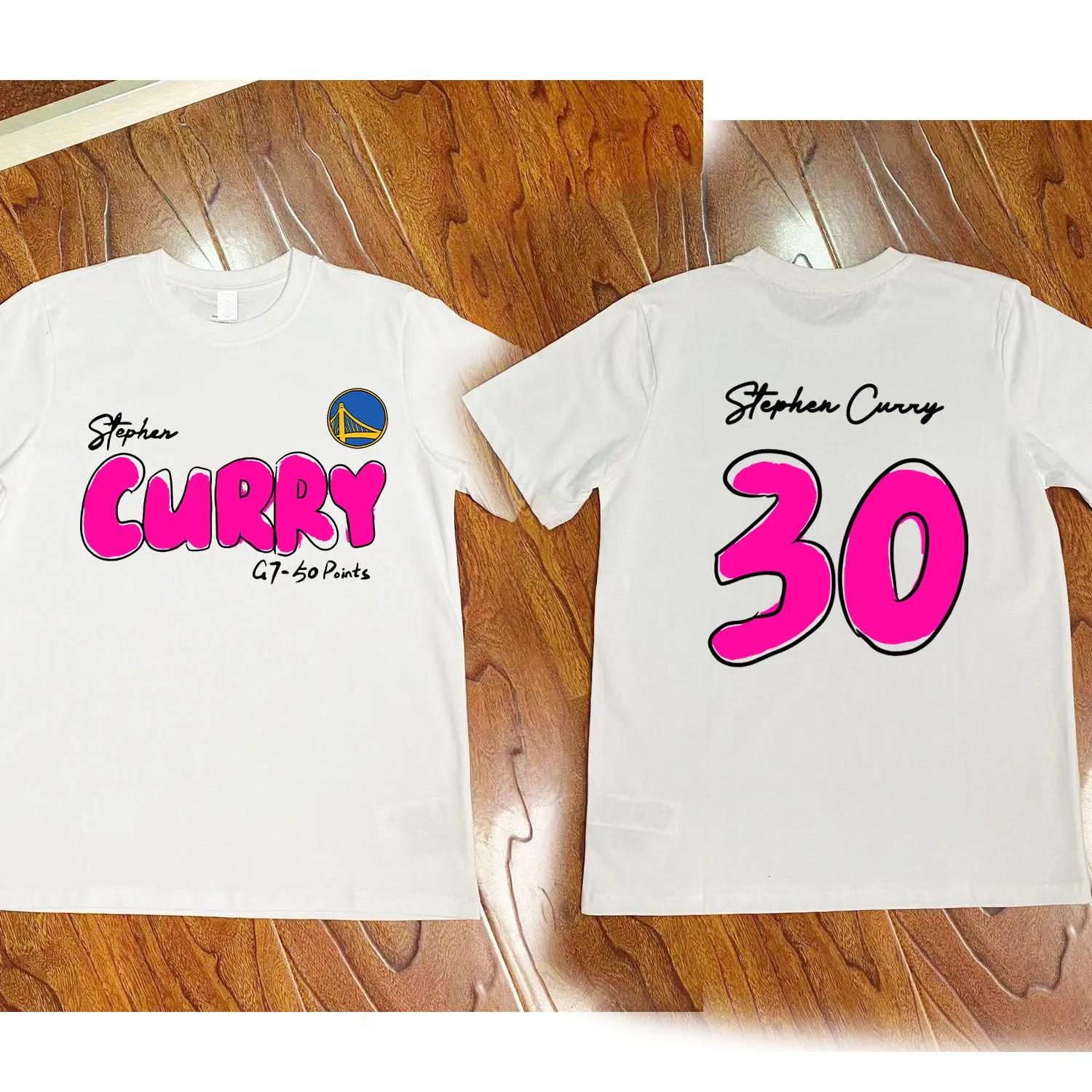 

Преппи Стеф Карри Детский Хлопок Широкий Вырез Хлопок Без Деформации Хлопок Баскетбольная Футболка с Коротким Рукавом Новая Принт из Чистого Хлопка Супер Эластичная 4XL