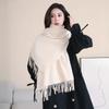 Cashmere Scarf for Women Winter High End Solid Color Scarf  Versatile Men's Shawl Korean Style Thickened Wool Scarf
