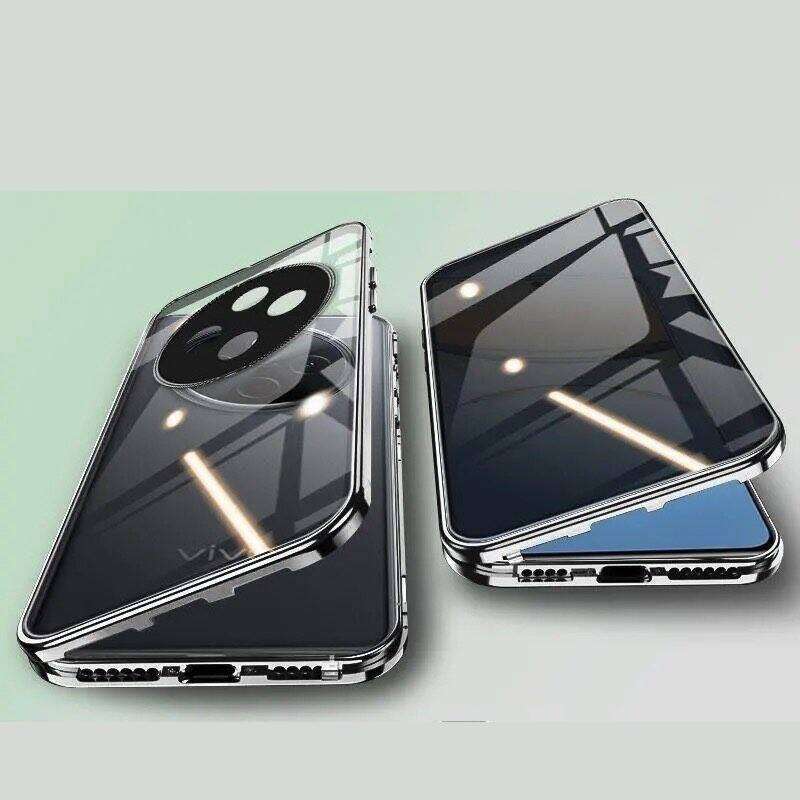 Anti Peeping Case for OPPO Find X5 X6 X8 Pro, Double Sided Tempered Glass,Metal Frame with Lens Protector Phone Bumpers