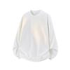 Men's Solid Color Loose Fit Round Neck Zipper Hoodie - Long Sleeve Base Layer for Spring & Autumn