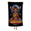 Statua Buddha Indiana Meditazione Chakra Microfibra Asciugamano da Spiaggia Assorbente Asciugatura Rapida Yoga Nuoto Resort Arrampicata su Montagna Asciugamano
