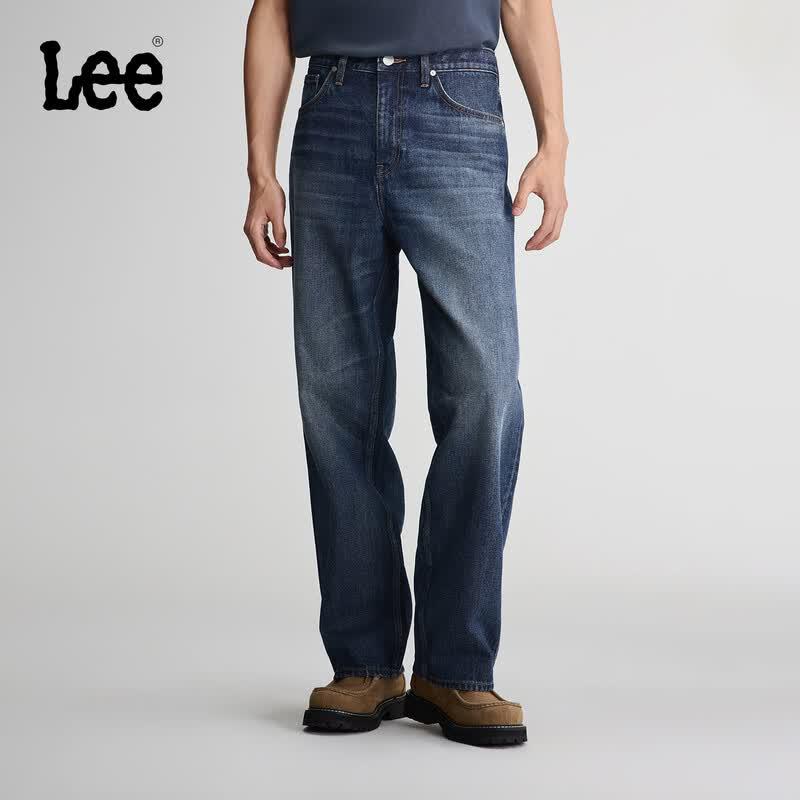 Мужские джинсы Lee синего цвета, свободные, широкие, 761 38