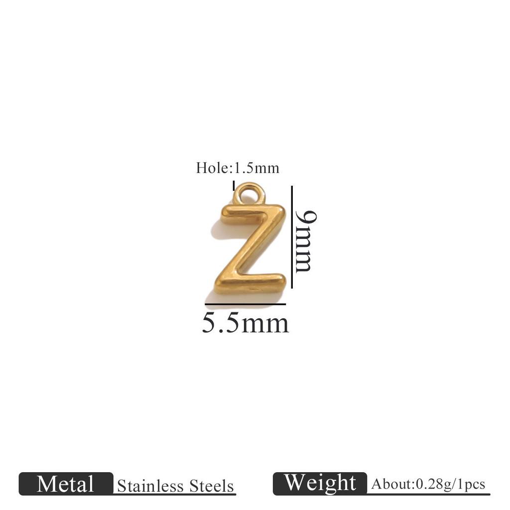 Yori 10pcs/lot Stainless Steel 26 Letters A-Z Mini Ring Letters Diy Handmade Jewelry Making Accessories Wholesale