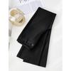 Women's Black High-Waisted Micro-Flare Bell-Bottom Pants – Slimming, Petite Friendly, Perfect for Spring and Autumn