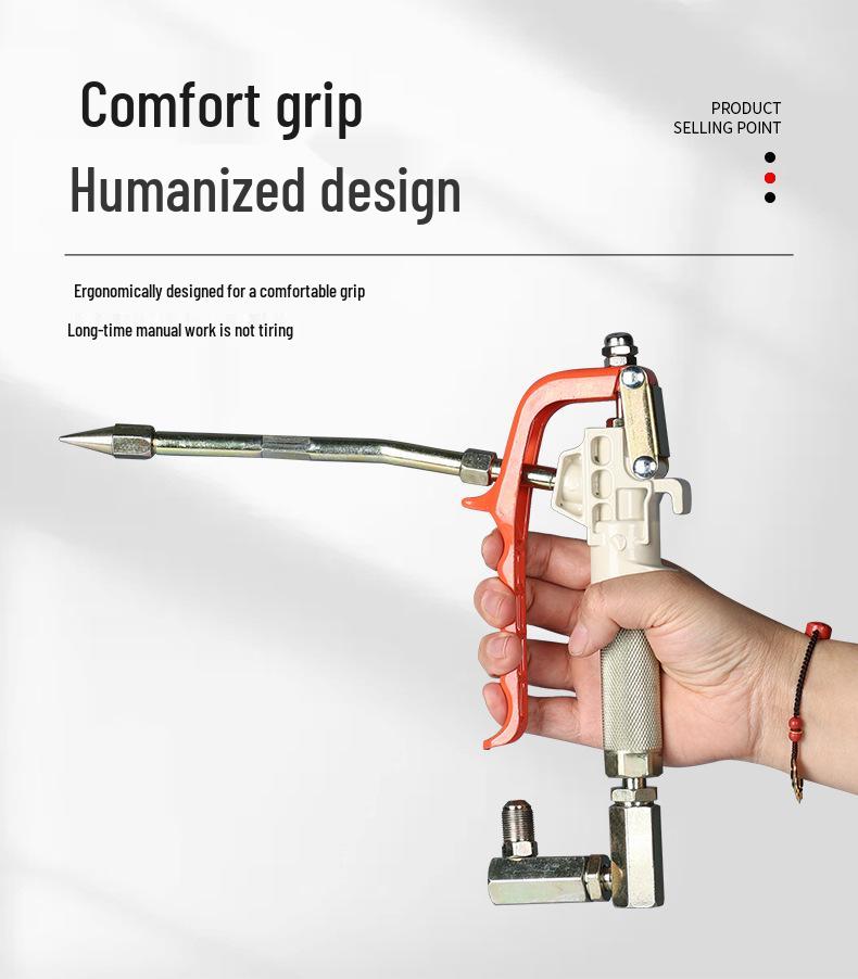 High-Pressure Pneumatic & Electric Grease Gun Set with Universal Nozzle and Oiler Accessories