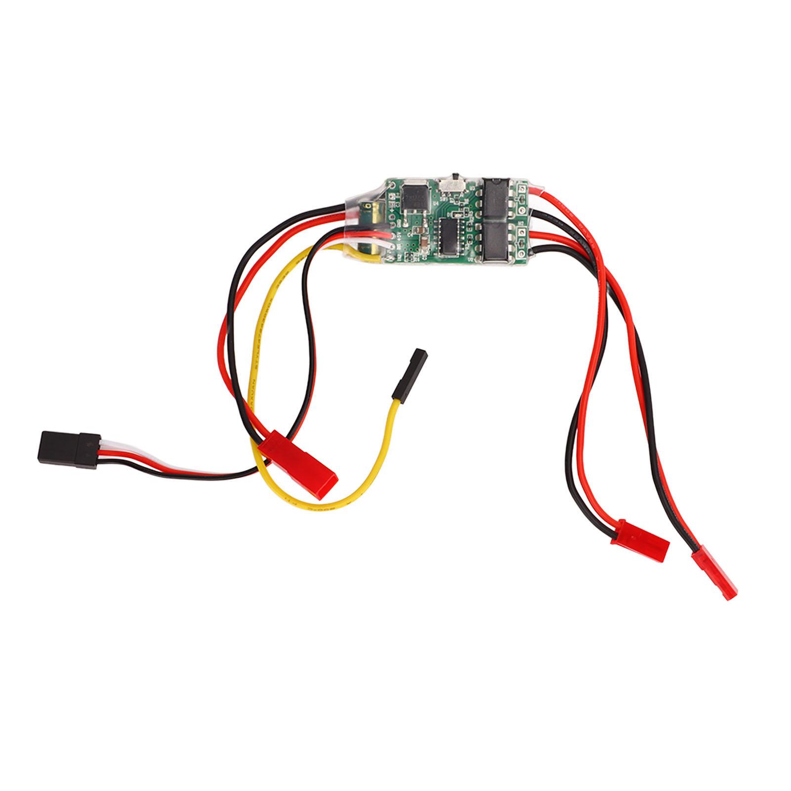 

RC Brushed Motor Speed Controller Bidirectional 2s‑3s Lipo 5A RC Two Way ESC for Replacement Upgrade