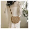 Fashion Hollow Woven Shoulder Bag for Women Handmade Cotton Thread Crochet Flower Crossbody Bag Summer Beach Flip Button Handbag