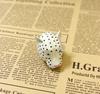 Niche Design Enamel Leopard Head Ring - Versatile Luxury Jewelry for Women