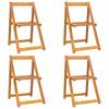 Vidaxl Folding Garden Chairs, 4 Pcs., Solid Acacia Wood