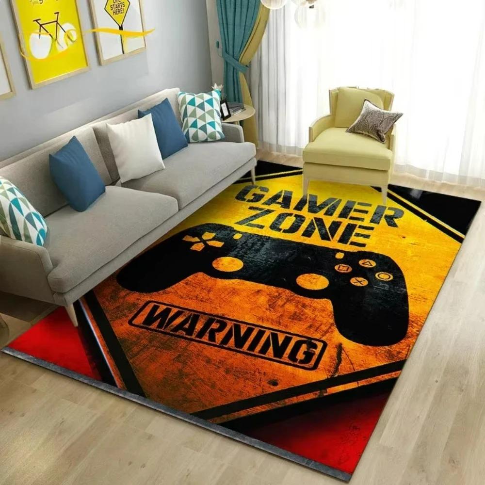 Fashion Color Gamepad Buttons Inspired Carpet Men's Cave Game Room Floor Mat Living Room Sofa Decor Rug Bedside Nonslip Rugs INS