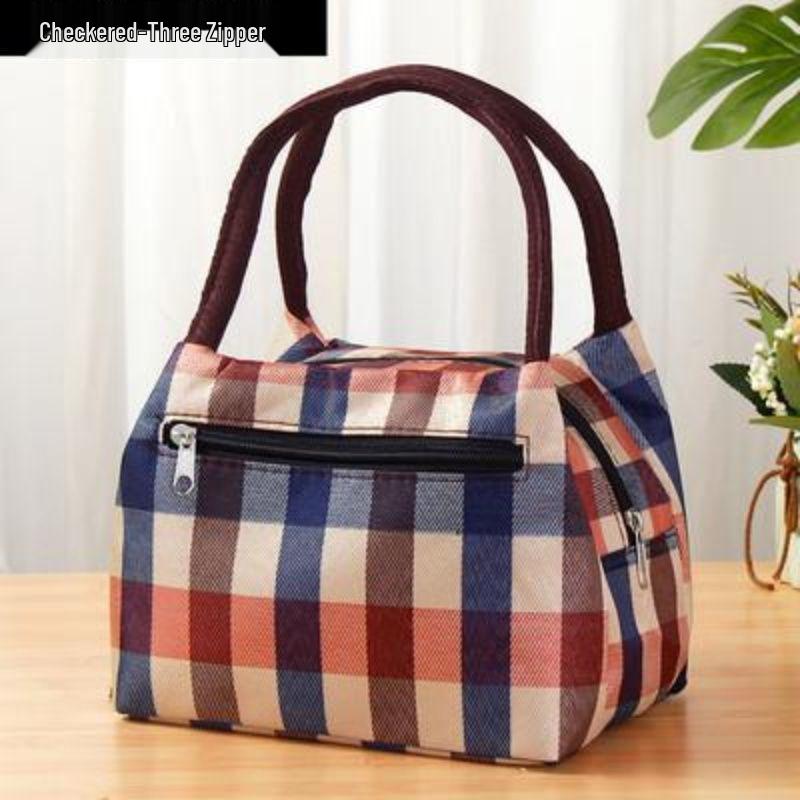 Women's Waterproof Oxford Cloth Handbag & Mummy Canvas Tote - Small Square Bag with Umbrella Pocket