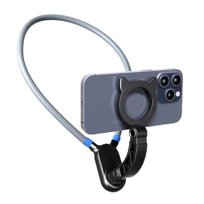Ergonomic Neck Mounted Phone Stand Magnetic Attachment Design for Steady First Person Perspective Videos