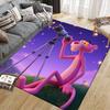 Tappeto Quadrato con Fantasia Flanella Pantera Rosa, Tappeto da Area, Tappeto per Soggiorno Camera da Letto Divano Stanza dei Giochi Decorazione, Tappetino Antiscivolo