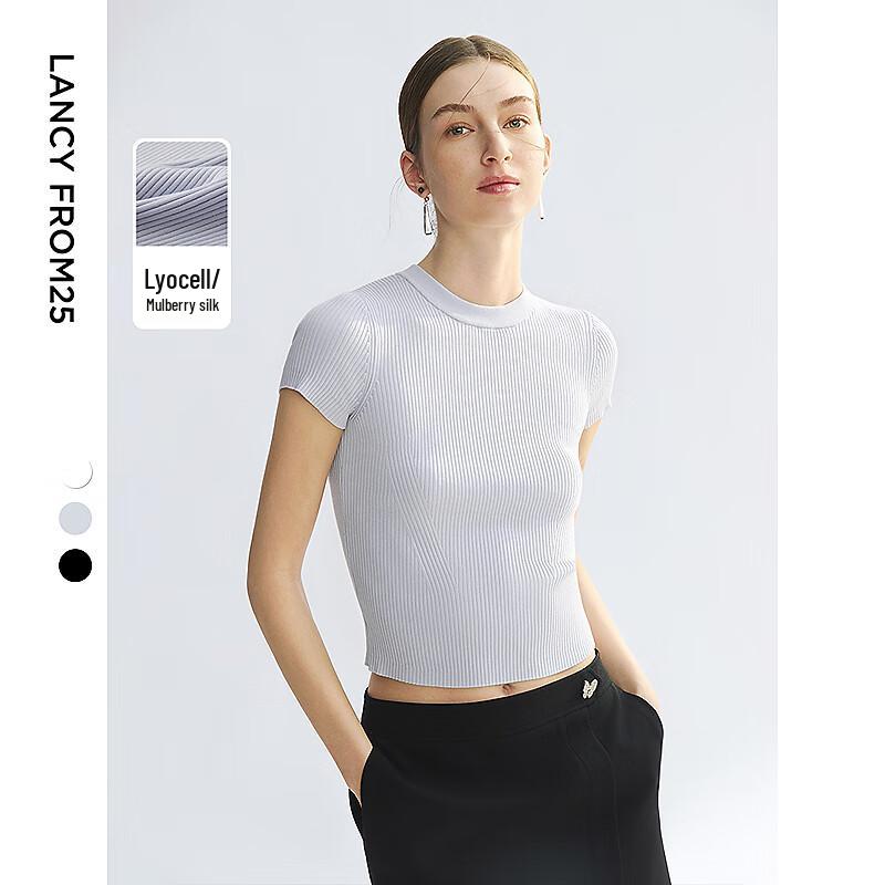 

Топ в язаний з суміші ліоцелу з коротким рукавом Langzi XL