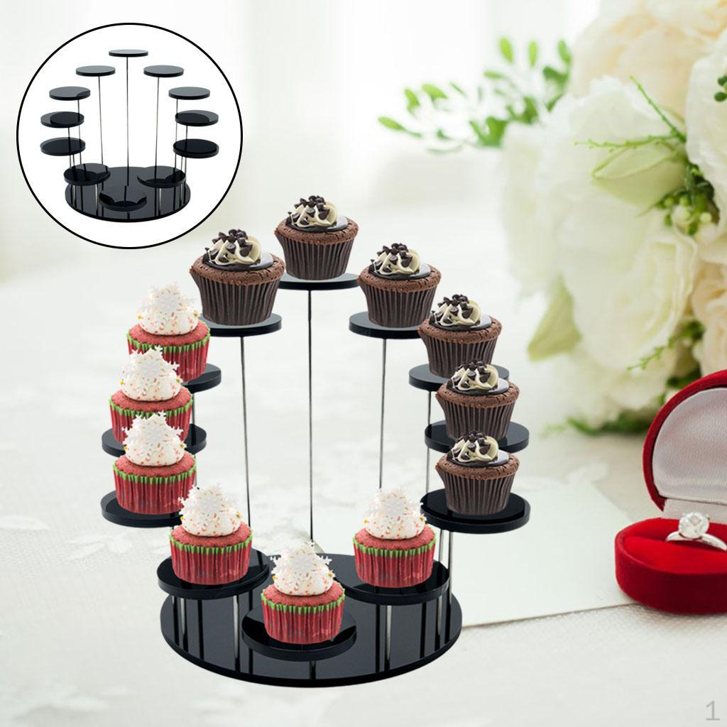 Acrylic Cake Stand Cupcake Display Rack Reusable Cosmetics Holder Bread Fruits