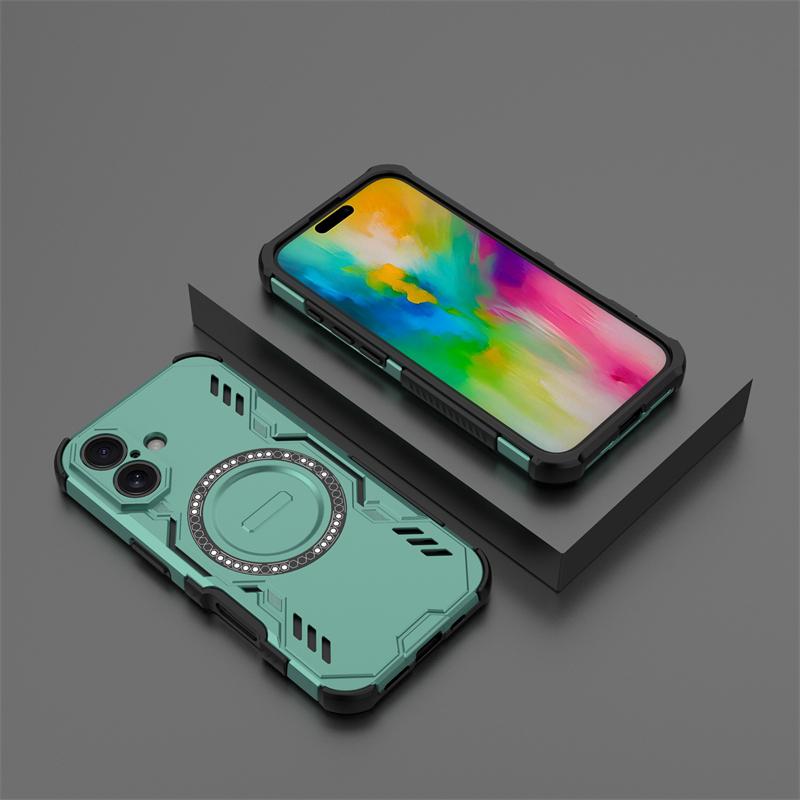 Pouzdro s tvrdým pancířem pro iPhone 16 Magnetická adsorpce Bezdrátové nabíjení Kryt pro iPhone 16 15 Pro Max 16e Pouzdro pro iPhone 16e Pouzdro
