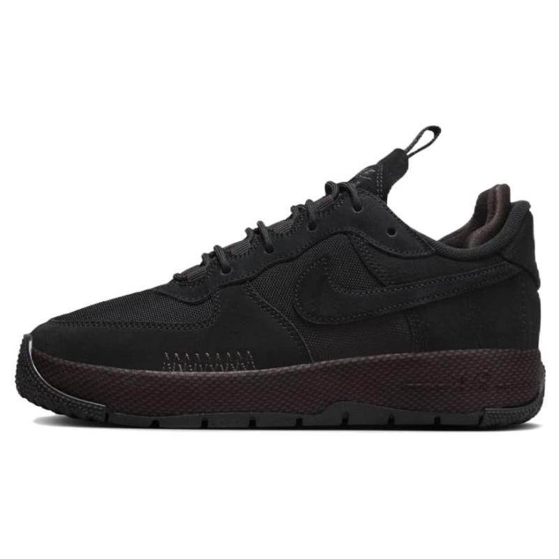 Nike Air Force 1 Wild Low Black Velvet Brown Women's Sneakers FB2348-001
