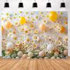 2D Pastel Balloons and Daisies Background Cloth Photo Booth Prop