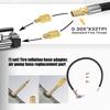 Inflator Hose Replacement Set, Tire Hose Adapter with Braided Line, Clip-On Chuck and 3 Brass Adapters for Refill