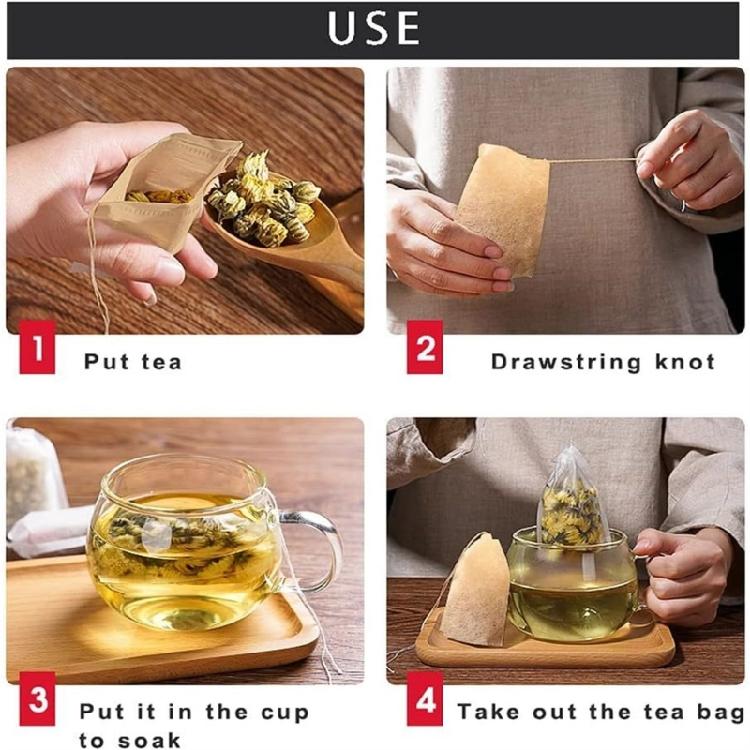 Coffee Filter Bags Throwaway Teabags Kitchen Accessories for Herb Loose Tea