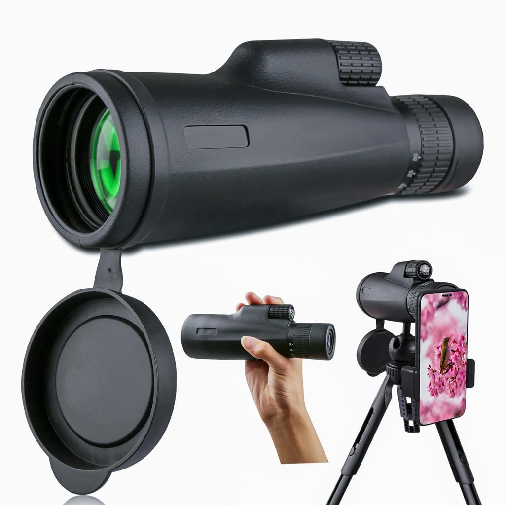 10-30X50 Monocular Telescope, High Magnification, Wide Angle, 10-30x Magnification, Smartphone Compatible, Monocular Telephoto Lens, Bird Watching,