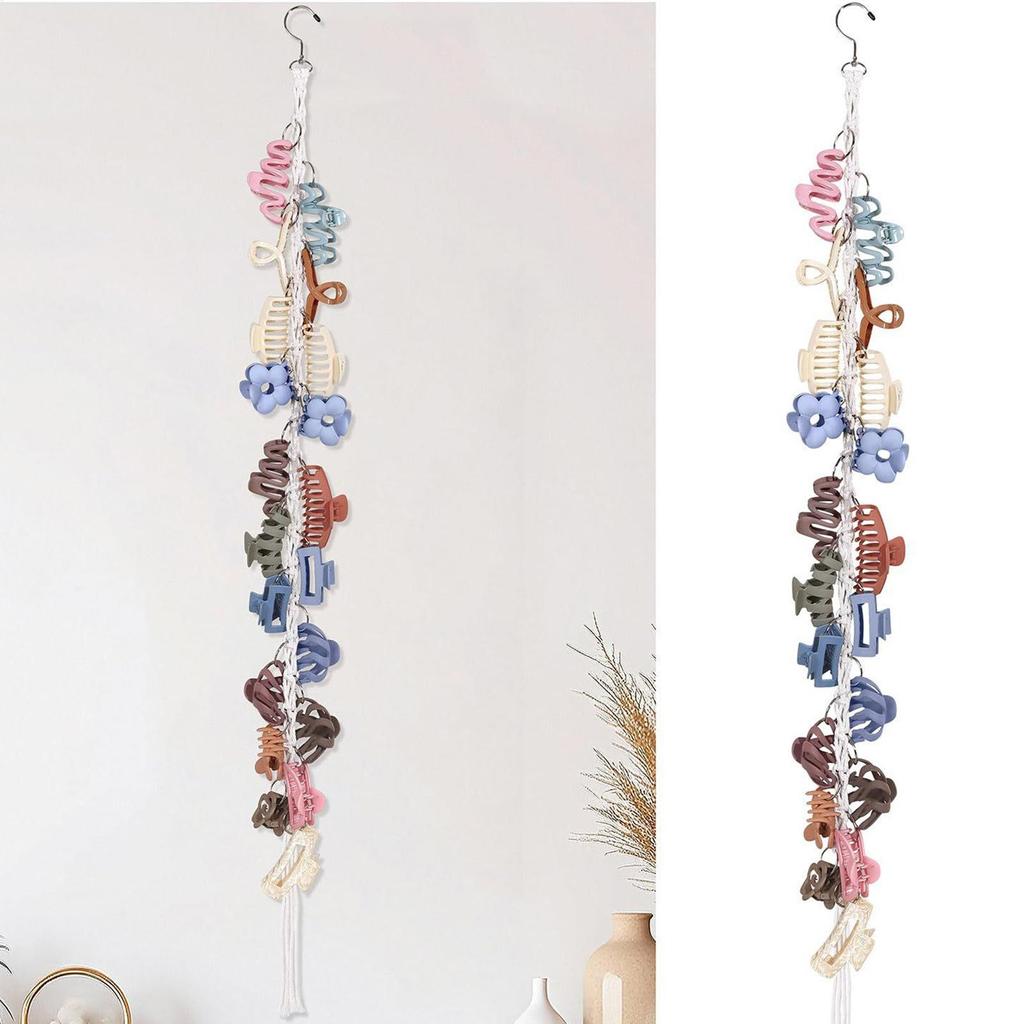 Claw Clip Organizer Rotating Display Claw Clips Hanger For Girl Home Decor Wall Door Closet Bathroom Nursery Bedroom