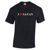 I HEART SATAN Funny Gift LOVE T-Shirt Black White Cotton Shirt Devil S - 5XL
