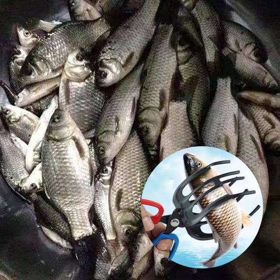 1/2Pcs 3 Claw Fish Gripper with Ergonomic Handle Non-Slip Portable Metal Fishing Pliers Gripper Multifunctional Fish Grips Clamp