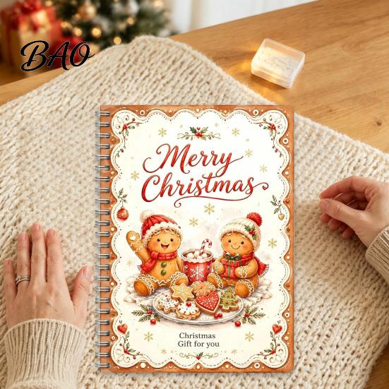 Tarjeta Sorpresa Interactiva Navideña DIY Libro de Regalo Navideño con Espiral, Folleto 5x7, Organizador 10 Páginas Tarjetas Felices, Regalos para Familia, Amigos,