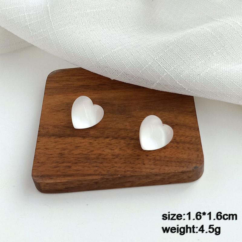 Heart Dangle Earrings for Women Colorful Enamel Crystal Love Heart Sweet Korean Female Drop Earrings aretes de