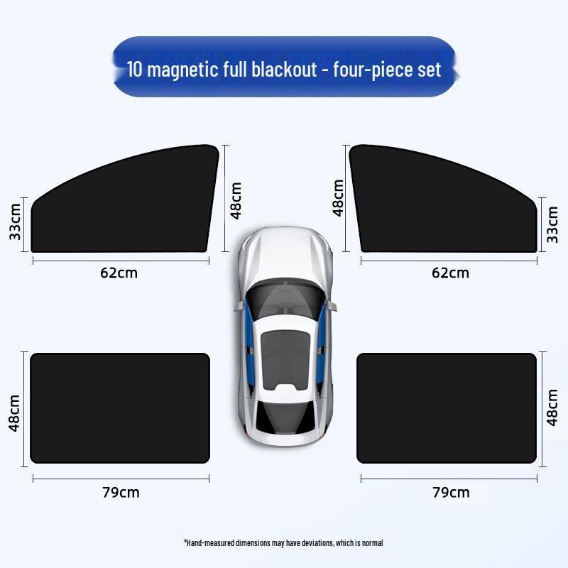 Car Side Window Privacy Sunshade Blackout Curtain - Heat Insulation Protection