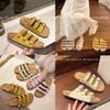New Flat-bottomed Roman Style Slippers Women's Belt Buckle One Pedal Thick-soled Comfortable Outer Wear Home Cool Slippers Women