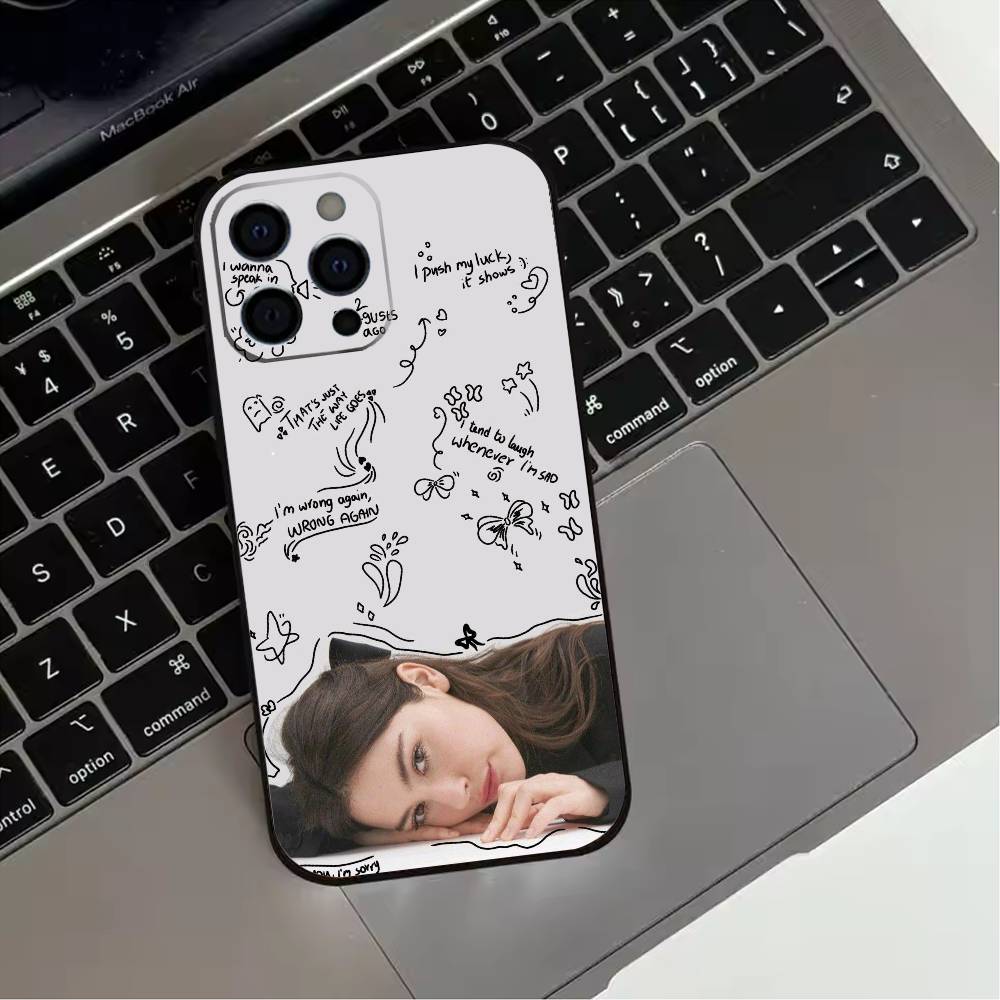 G-Gracie abrams Phone Case For iPhone 17,16,15,14,13,12,11 Plus,Pro Max,XS,Soft Silicone Black Cover