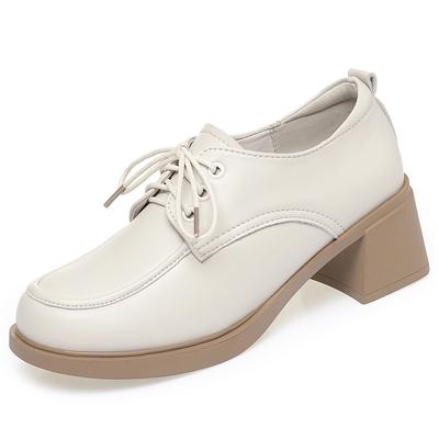 Women's Loafers Lace-up Non-slip Oxford Shoes for Women Large-size Shallow-mouth Female Shoes