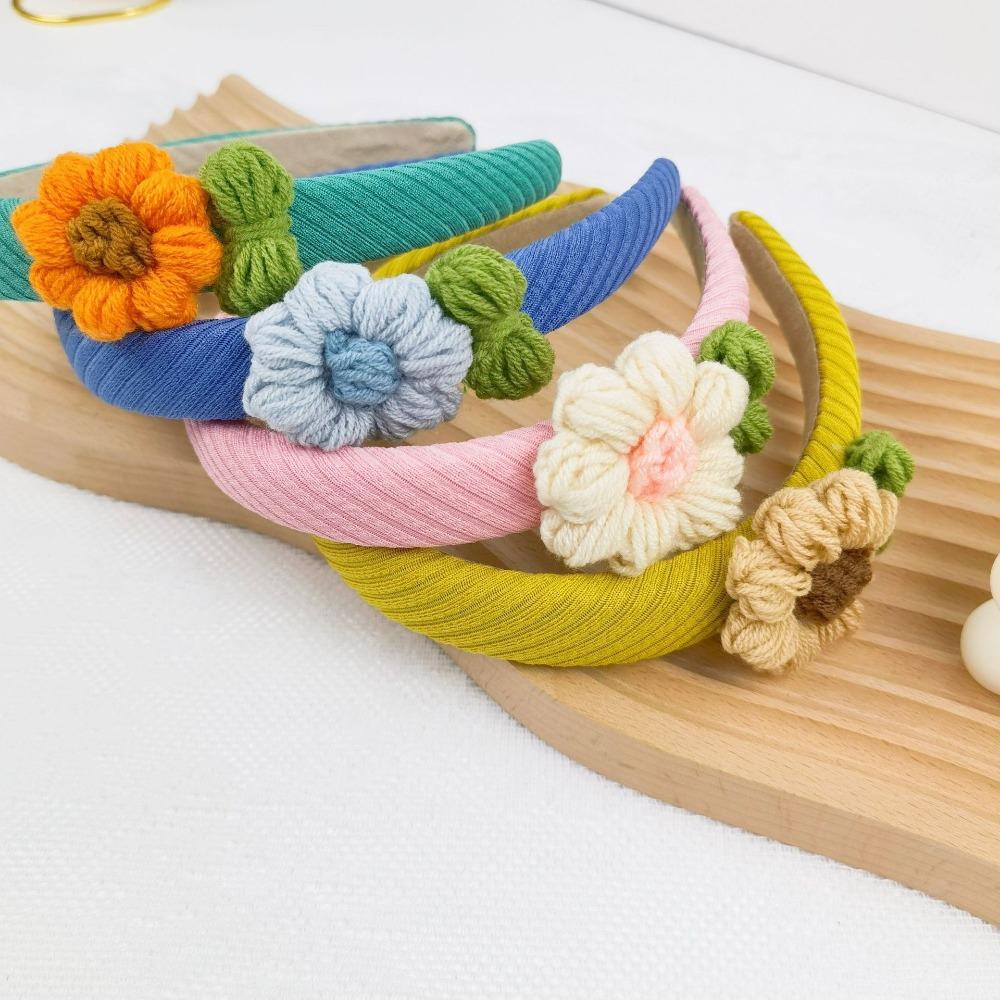 

Cute Flowers Headband Knitted Knitted Headband Hot Sale Hair Accessories Girl
