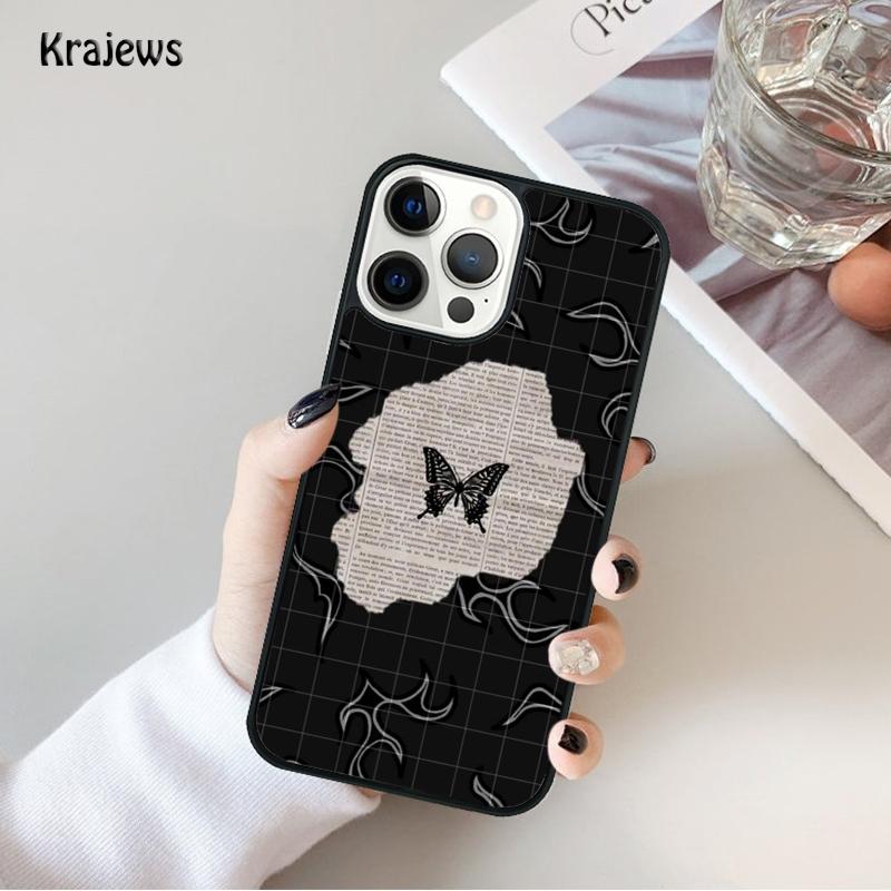 Butterfly Aesthetic Phone Case For iPhone 17 Air 16 15 14 Max Plus 11 12 13 Pro Max Phone Cover coque