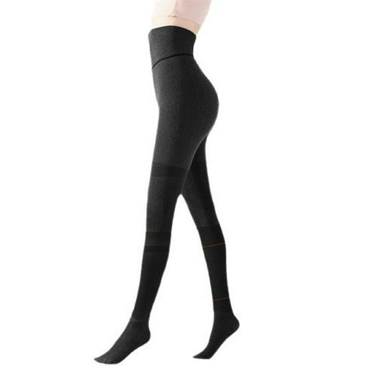 Tall Women's Extra Long Compression Leggings - Anti-Roll Fleece Lined Tights for Autumn/Winter
