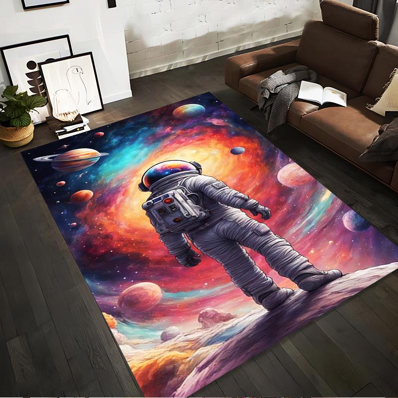 

Colorful Astronaut Outer Space Carpet with Planets and Galaxy Theme Suitable for use as an anti-slip for living room bedroom sofas 40x60cm( 15x23in )