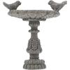 Dollhouse Miniature Birdbath Miniature Fairy Garden Polyresin Miniature Bird Bath Garden Outdoor Center Foutain Resin Fairy Garden Furniture Vintage