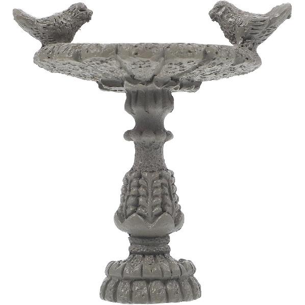 Dollhouse Miniature Birdbath Miniature Fairy Garden Polyresin Miniature Bird Bath Garden Outdoor Center Foutain Resin Fairy Garden Furniture Vintage