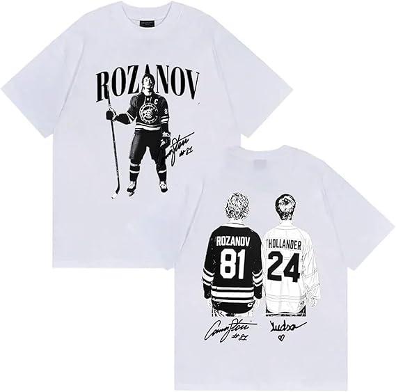 

Movie Heated Rivalry Tshirt Retro Print Short Sleeve Loose Overshirt Hollander 24 Rozanov 81 Trendy TShirt S
