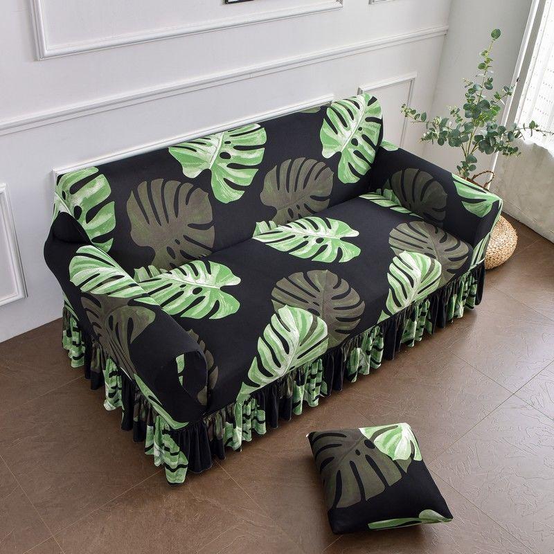 Floral Printed Sofa Cover for Living Room Plaid Stretch Couch Slipcover L Shape Corner Sofa Covers Sofa Towel 1-4 Seat