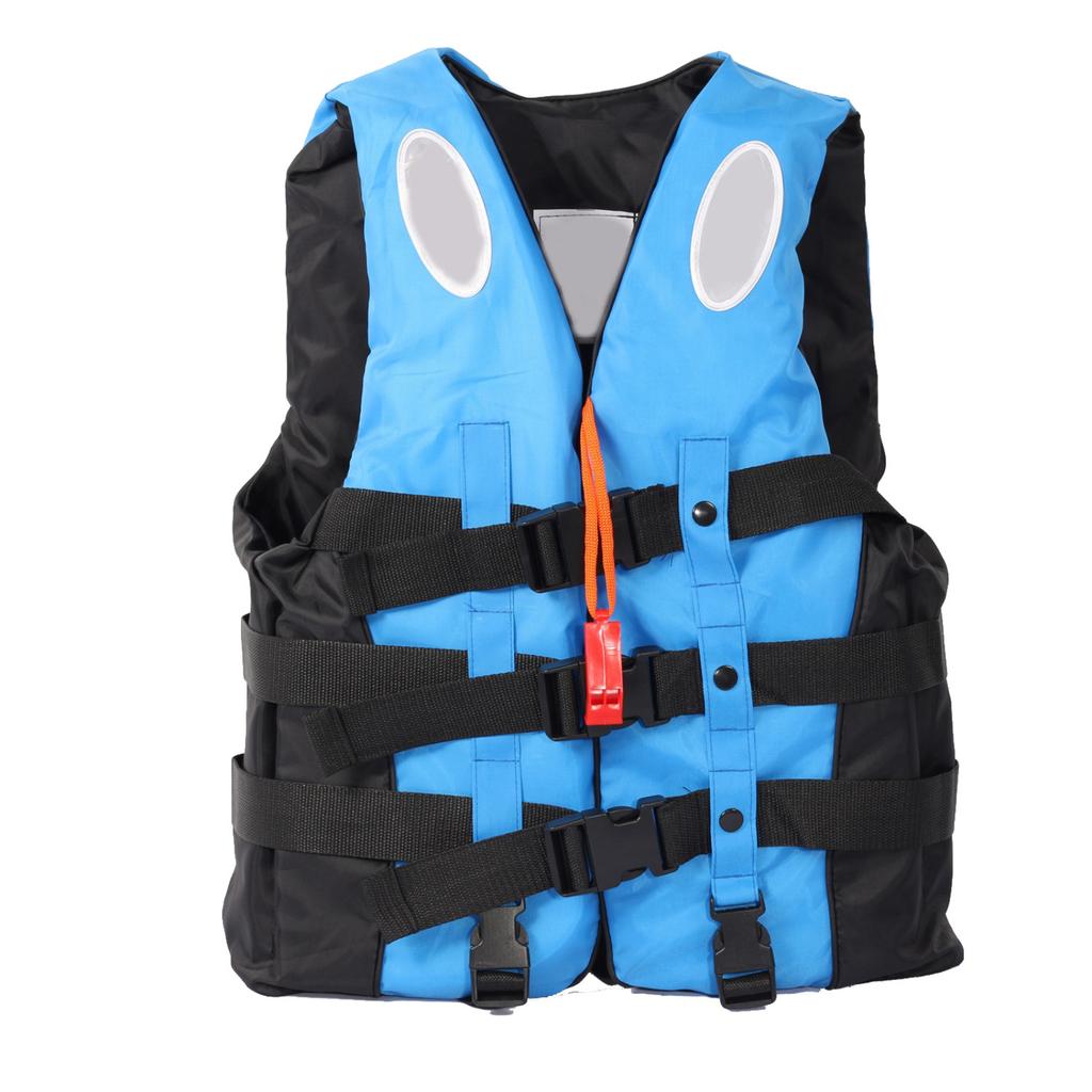 Adjustable Buckle Life Jacket with Reflective Strips for Paddleboarding Kayaking and Water Sports Safety Vest for Adults and Youth