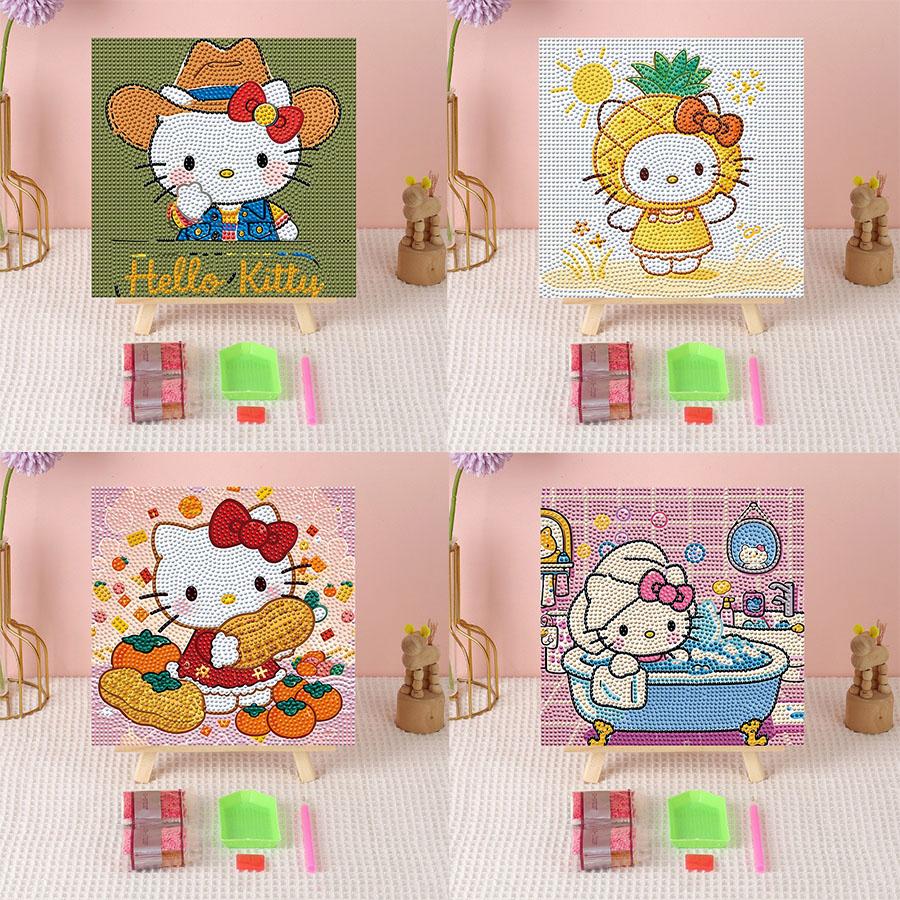 Sanrio Hello Kitty Crystal Diamond Decorative Painting 5D DIY Cross Embroidery Kit Art Painting Frame Hanging Painting Gift