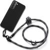 Protective Case - BOOLING - Samsung Galaxy S21 - Flexible - Reinforced Corners - Grey Lanyard